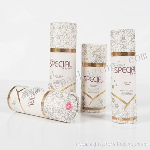 Elegant design small paper tube box cylinder cosmetic paper box